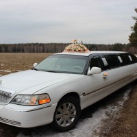 свадебный лимузин белого цвета